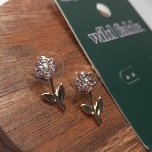 Wild Fable Pink and Gold Flower Earrings